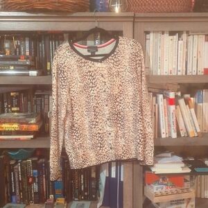 Leopard print Land's End cardigan